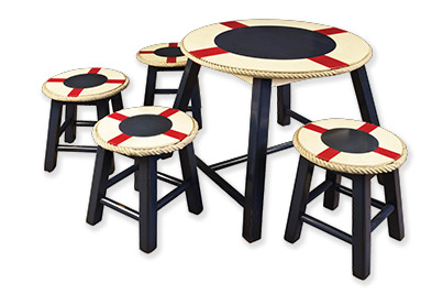 Stool & play table lifesaver for child's room or playroom