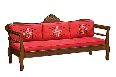 Παραδοσιακός καναπές Σπέτσες τριθέσιος 200×73×93εκ