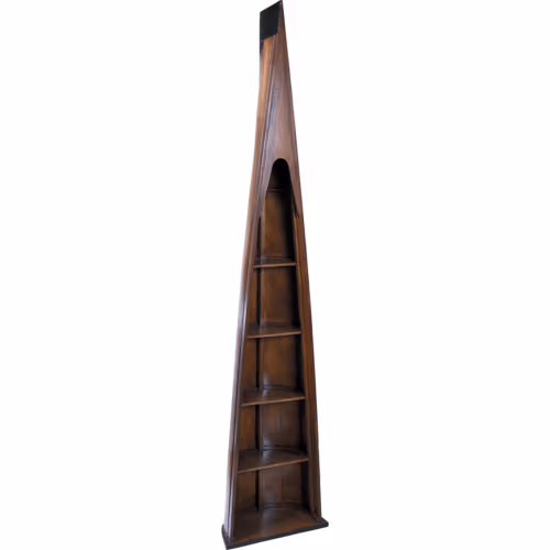 Wooden rowing boat library OKTAKOPOS 220×48×26cm. made of okoumé wood.